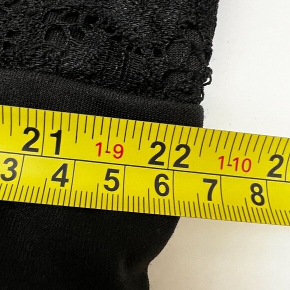 Black Lace Cocktail Party Event Dress Plus‎ Size 4XL Sheer Flare Sleeve Romantic - Picture 9 of 10